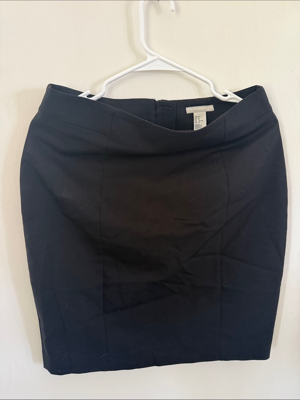 H&M Black Tailored Pencil Skirt